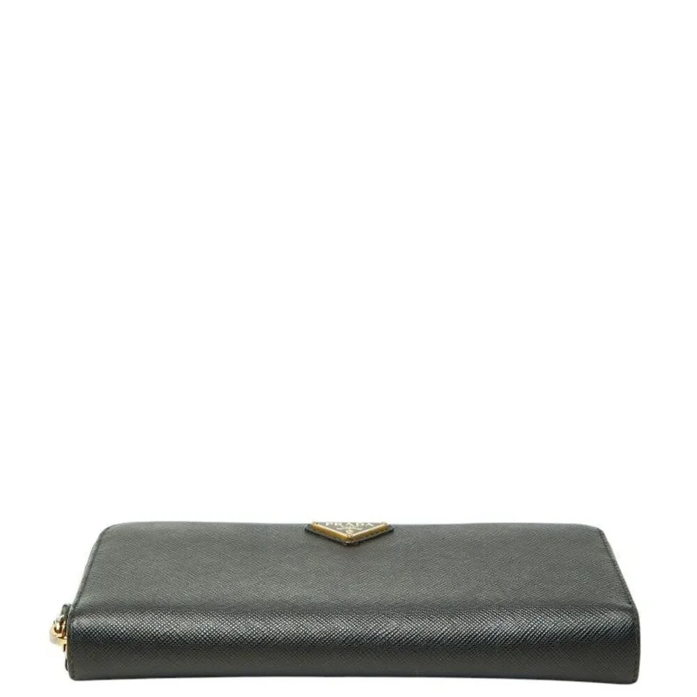 Prada Triangle Logo Plate Long Wallet